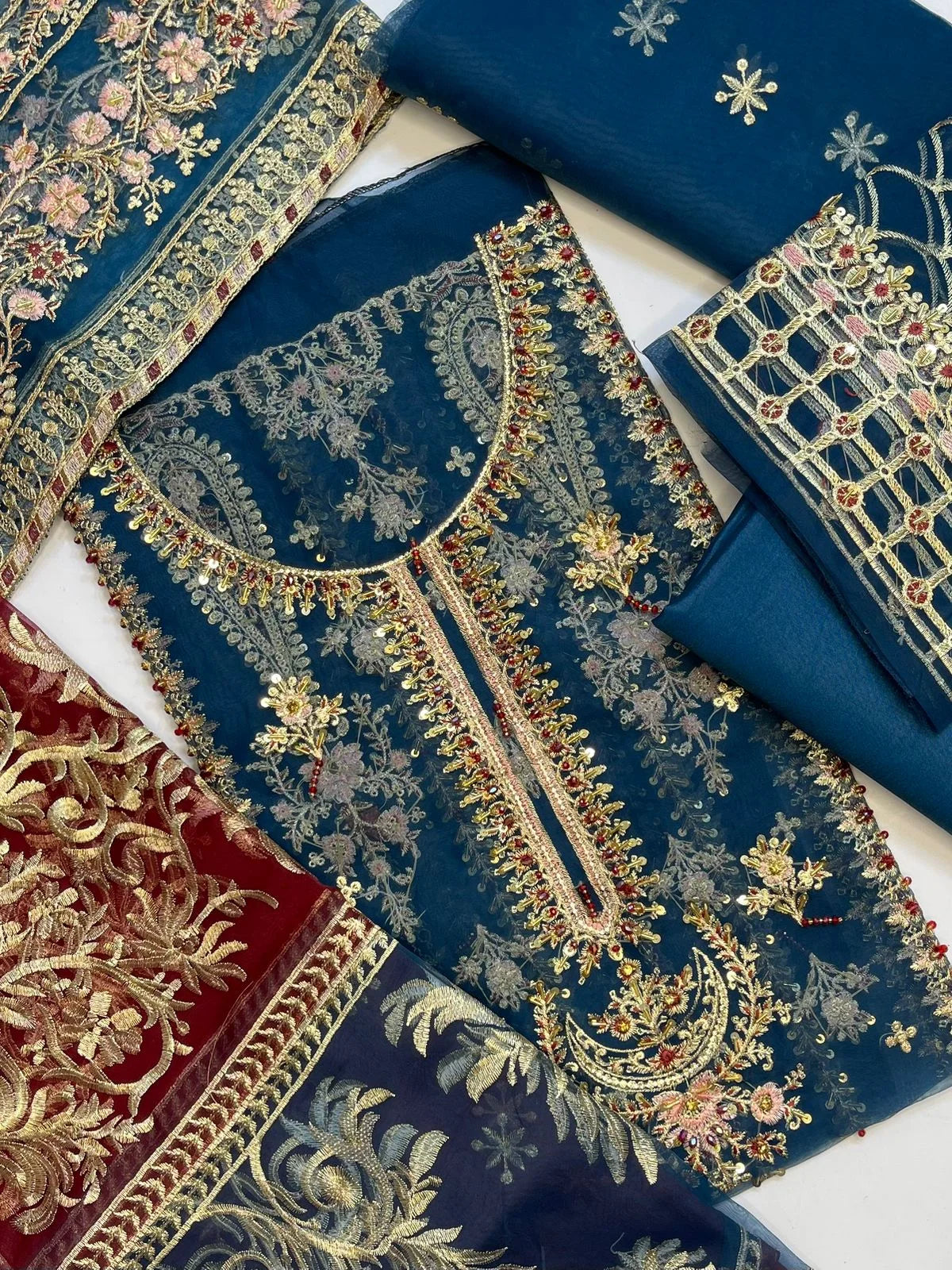 4PC ZINC FANCY HEAVY EMBROIDERY WORK