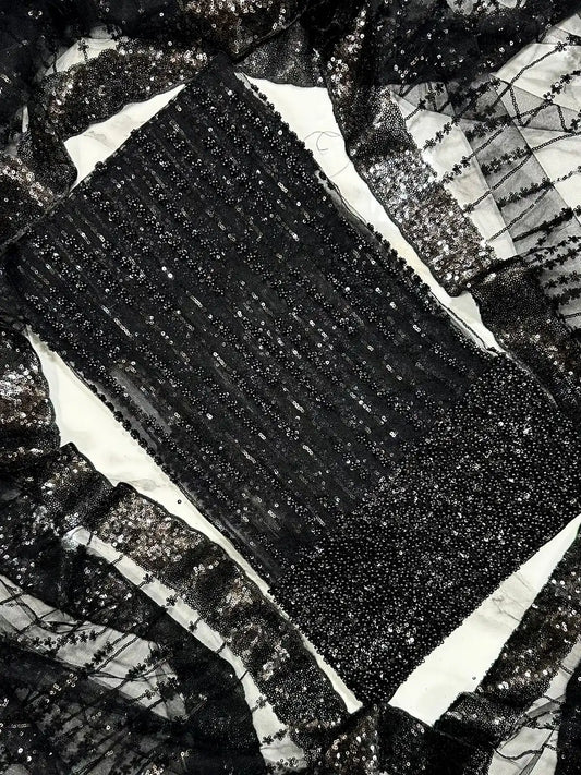 4PC NET FANCY SUIT HEAVY EMBROIDERY WORK