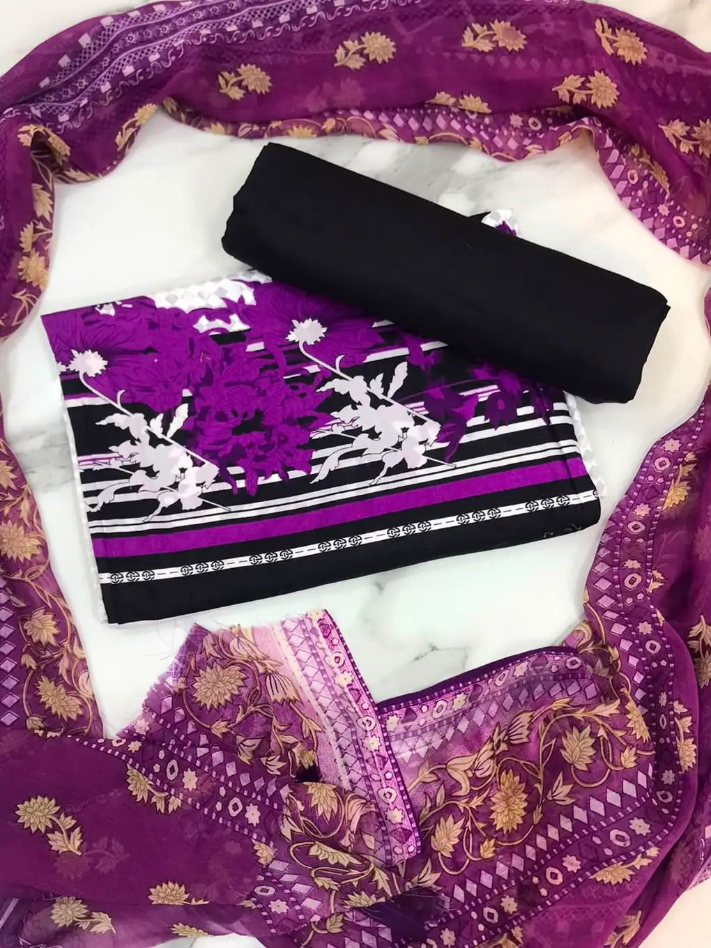3PC PURE LAWN BRANDED