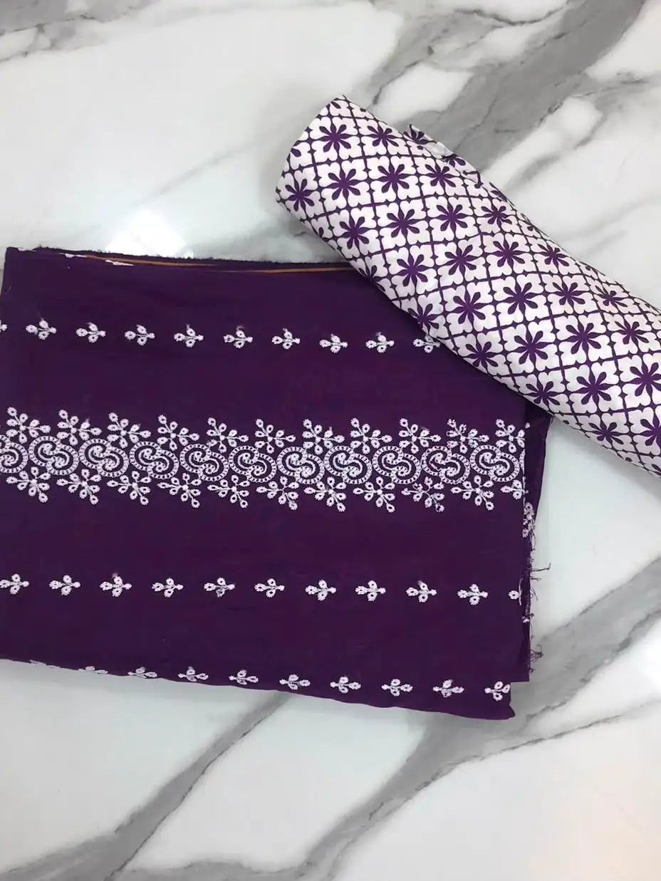2PC PURE LAWN EMBROIDERED