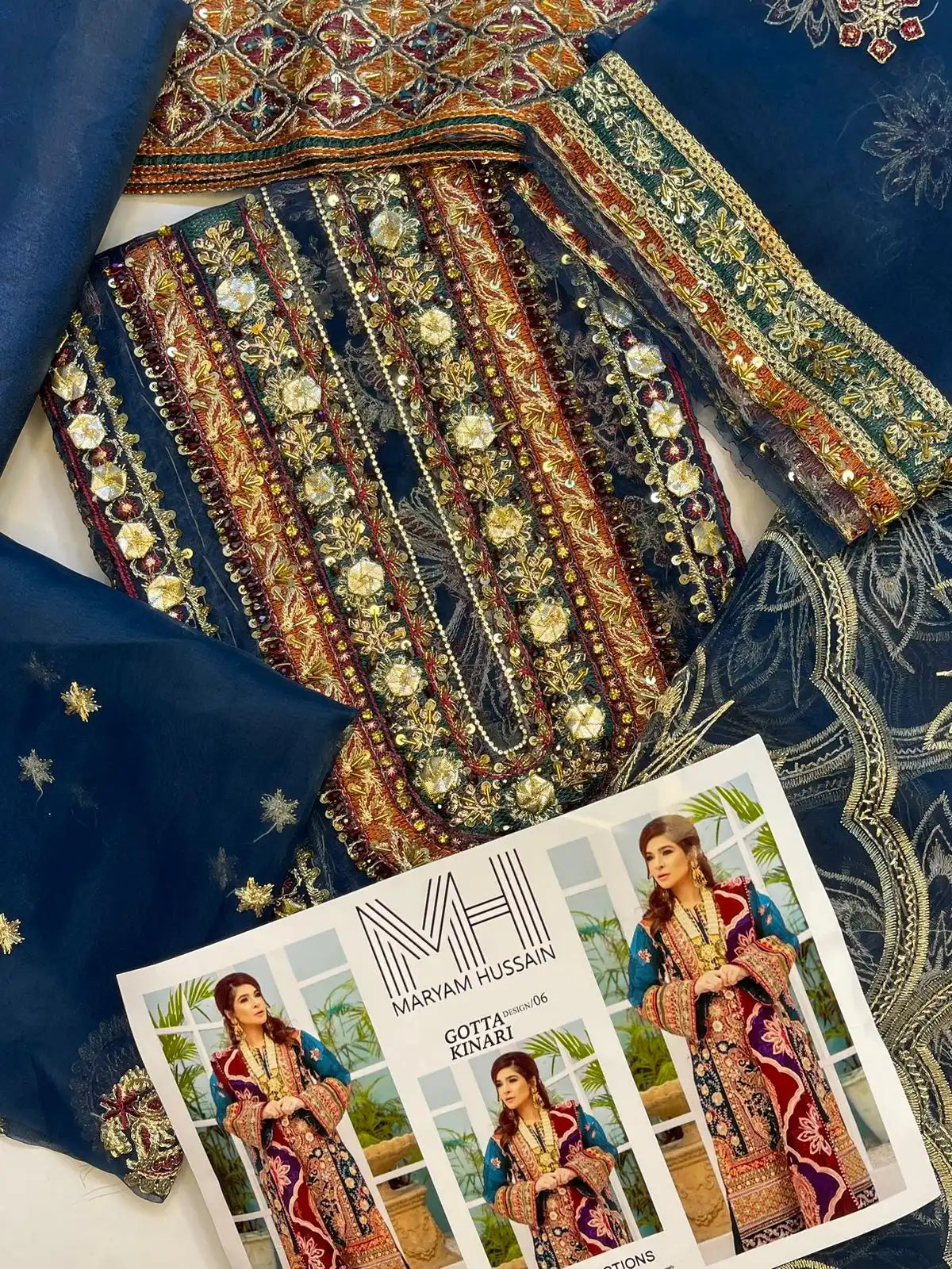 4PC ZINC BRANDED FANCY SUIT FULLY EMBROIDERED WORK