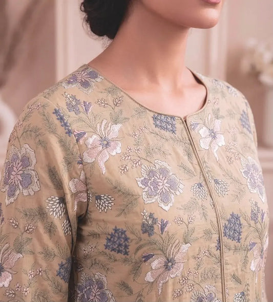 3PC PURE LAWN HEAVY. EMBROIDERED