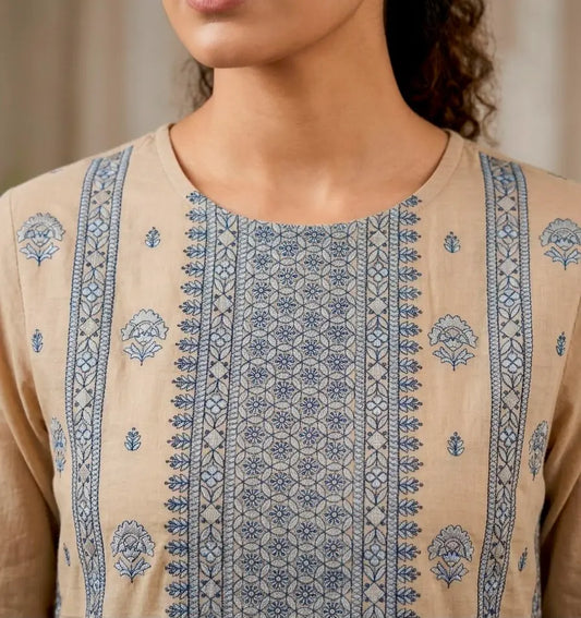 3PC PURE LAWN HEAVY. EMBROIDERED