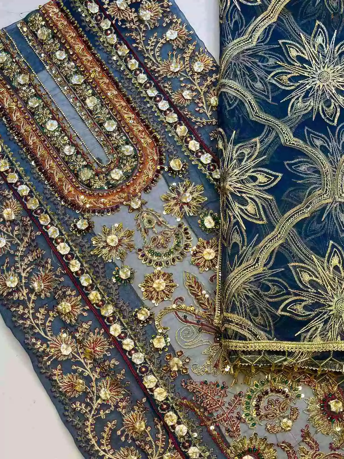 4PC ZINC BRANDED FANCY SUIT FULLY EMBROIDERED WORK