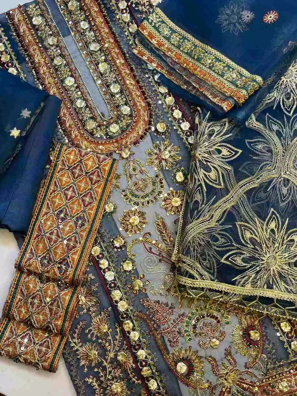 4PC ZINC BRANDED FANCY SUIT FULLY EMBROIDERED WORK