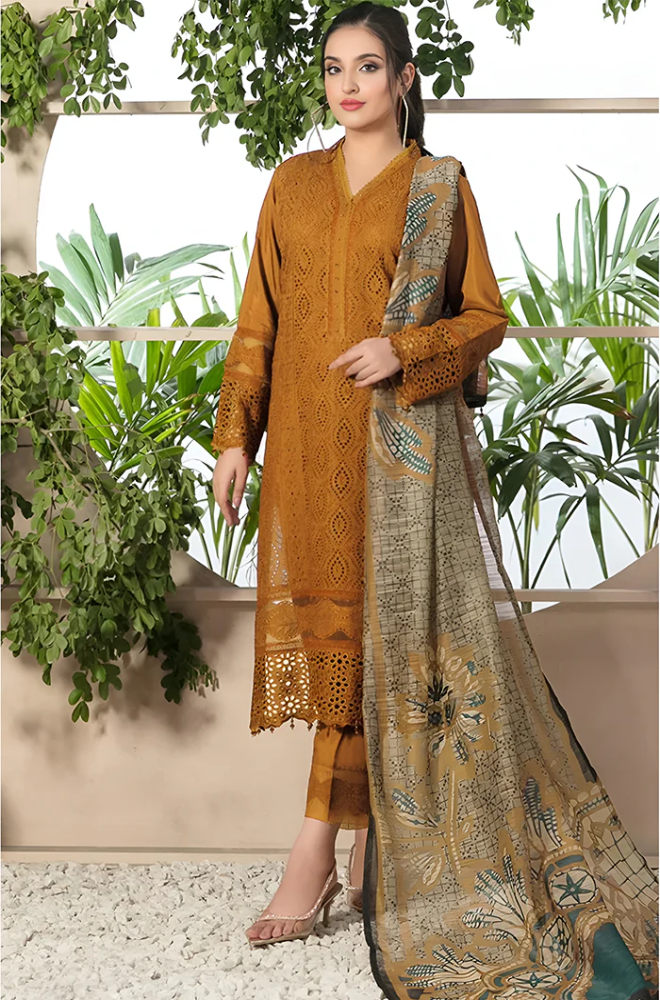 LAAM 4PC EMBROIDERED LAWN