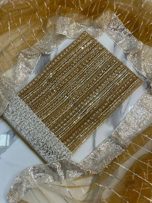 4PC CUT DANA FANCY SUIT HEAVY EMBROIDERY WORK