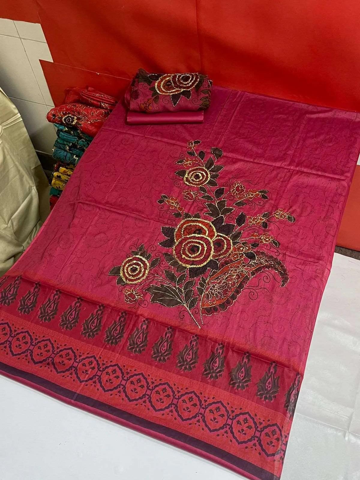 3PC LUXURY LAWN HEAVY GOTTA WORK - Elaichi Clothing
