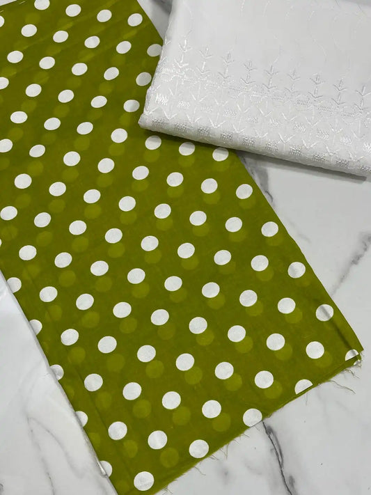 2PC PURE LAWN WITH CHICKEN KAARI TROUSER