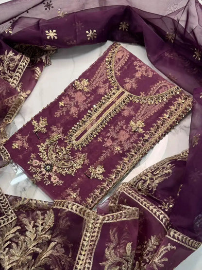 4PC KAASNI FANCY HEAVY EMBROIDERY WORK