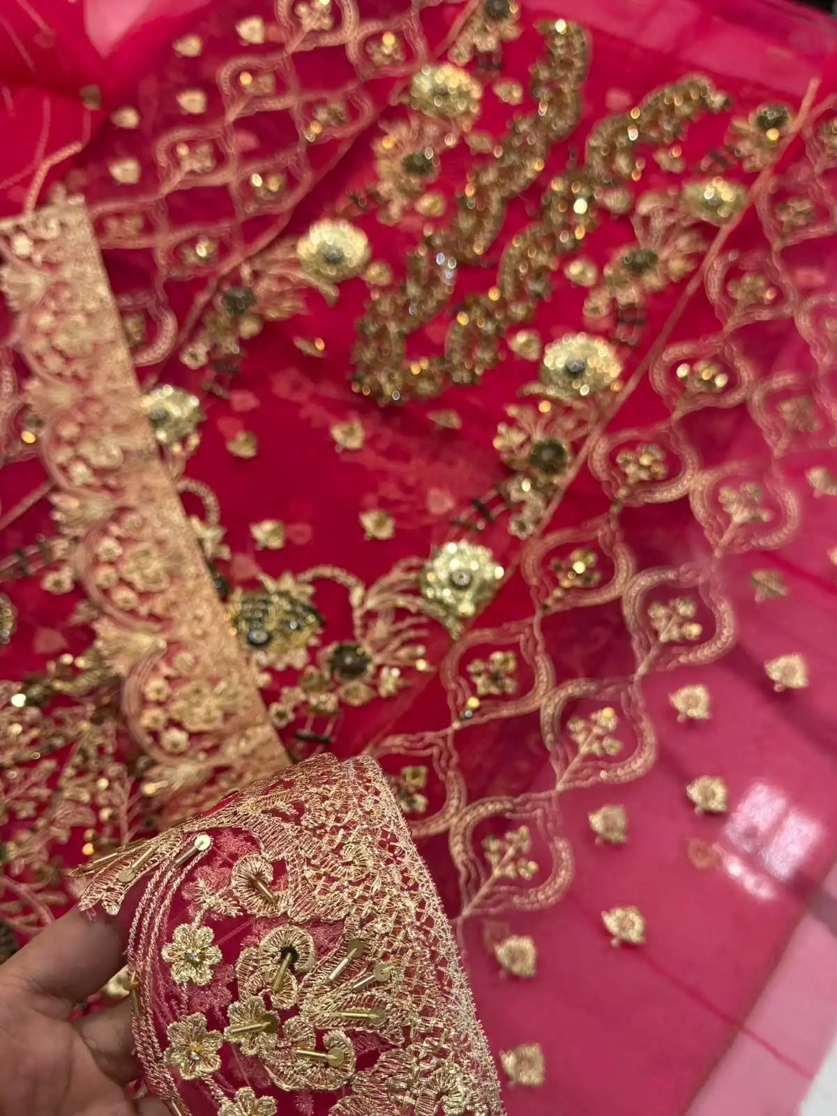 4PC PINK FANCY HEAVY EMBROIDERY WORK