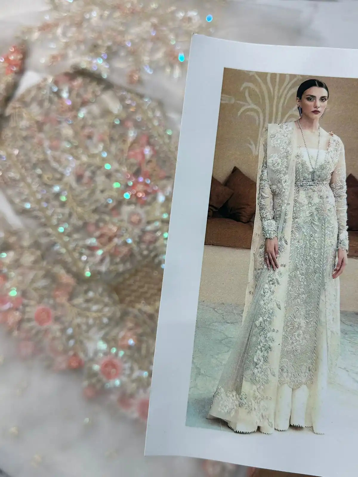 4PC WHITE HEAVY FANCY SUIT FULLY EMBROIDERED WORK