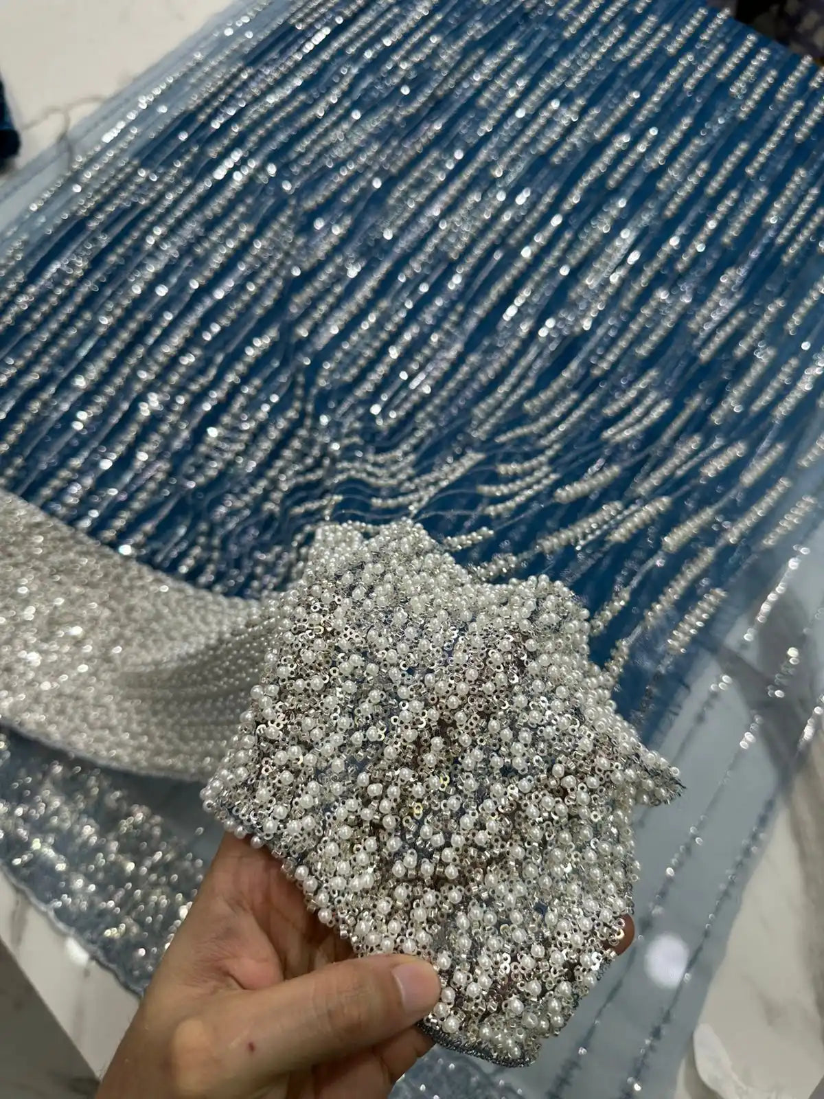 4PC NET FANCY SUIT HEAVY EMBROIDERY WORK