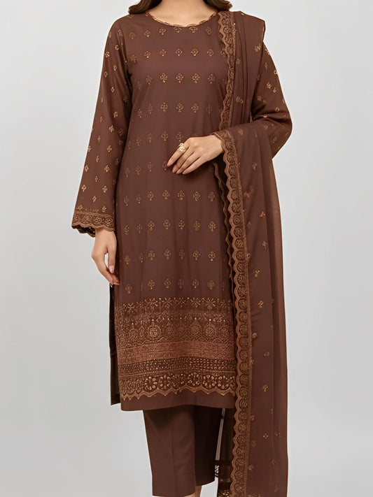 3PC PURE KOTAIL BORING CHICKEN EMBROIDERED