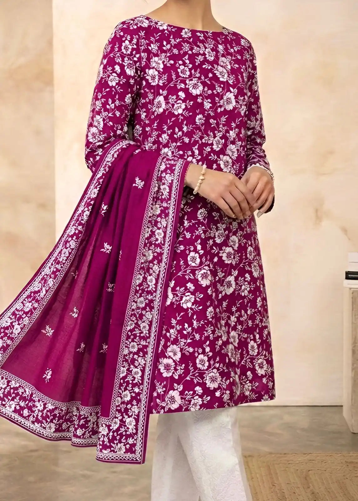 3PC PURE LUXURY. LAWN PRINTED