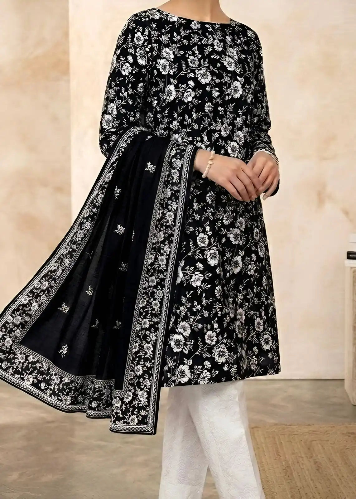 3PC PURE LUXURY. LAWN PRINTED