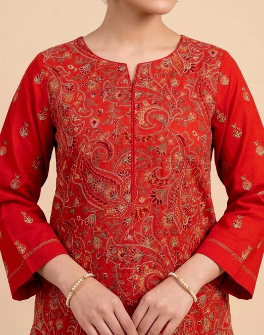 2PC LUXURY LAWN HEAVY EMBROIDERED