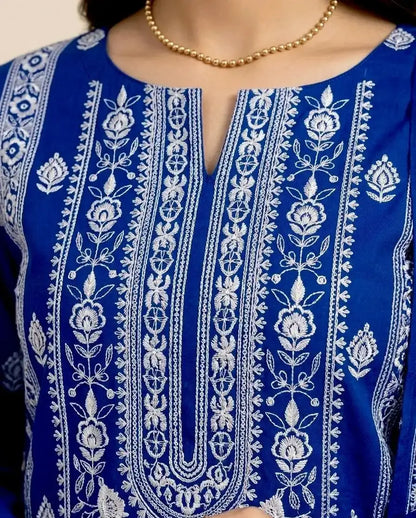 3PC PURE LAWN HEAVY. EMBROIDERED