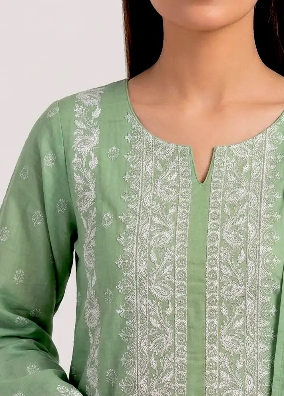 3PC PURE LAWN HEAVY. EMBROIDERED