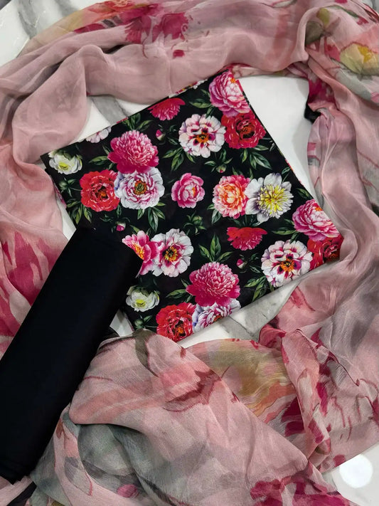3PC LUXURY LAWN PRINTED