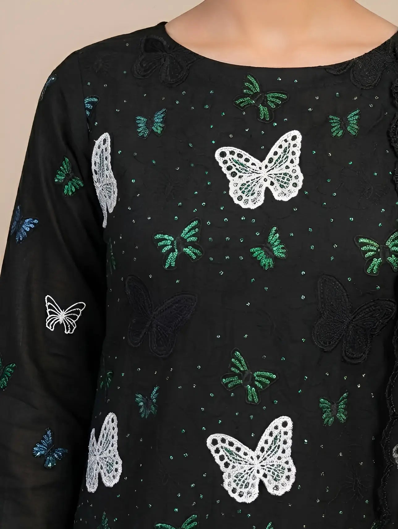 3PC PURE LAWN HEAVY. EMBROIDERED