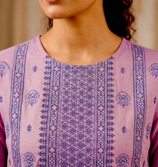 3PC PURE LAWN HEAVY. EMBROIDERED