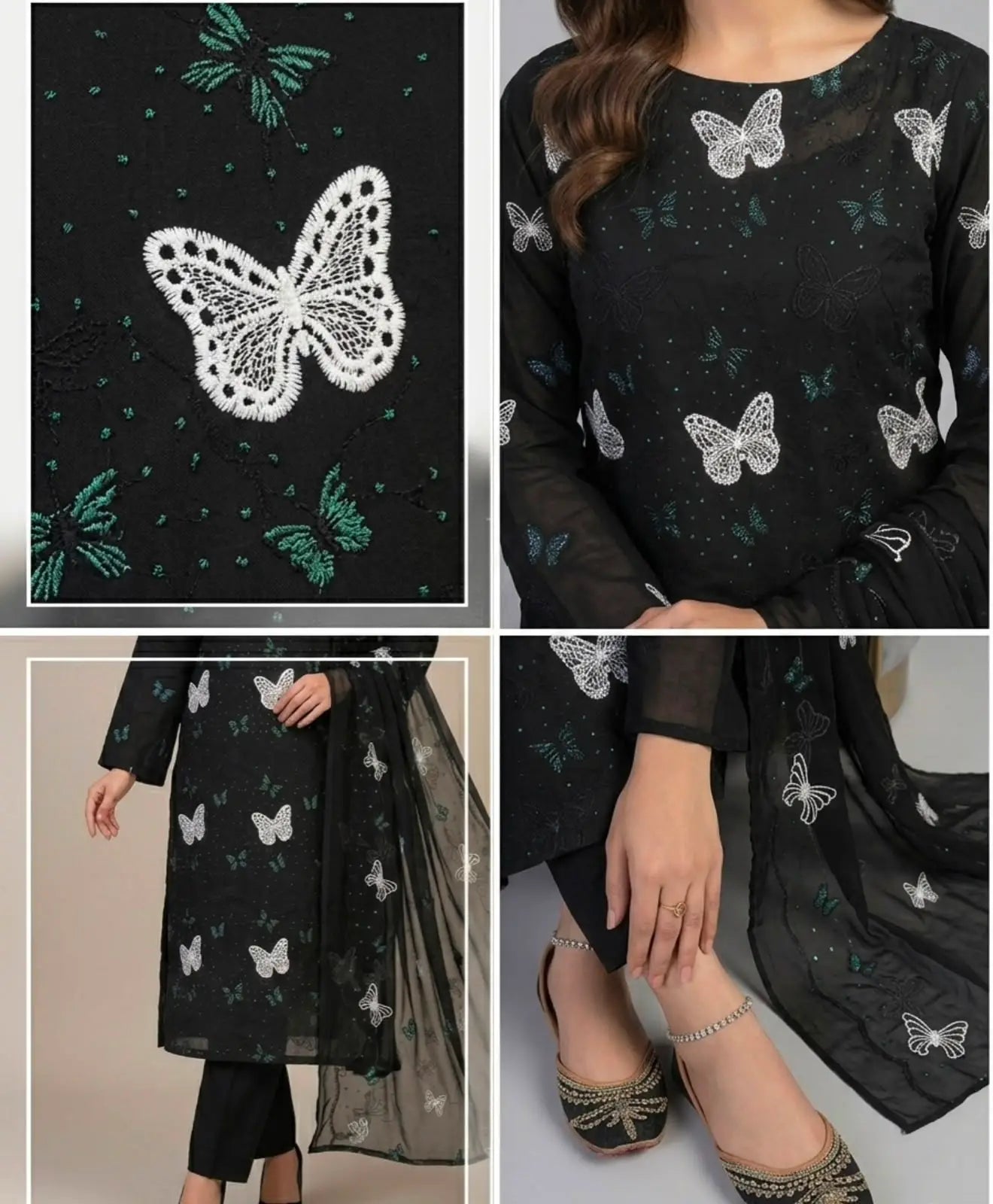 3PC PURE LAWN HEAVY. EMBROIDERED