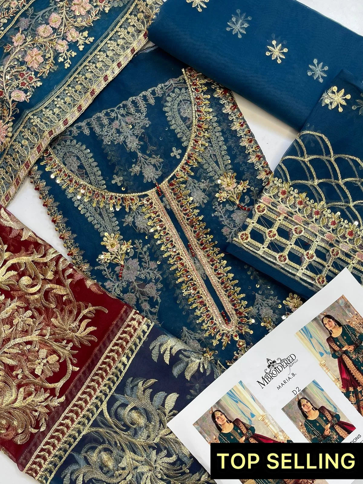 4PC FANCY HEAVY EMBROIDERY WORK PREMIUM STUFF