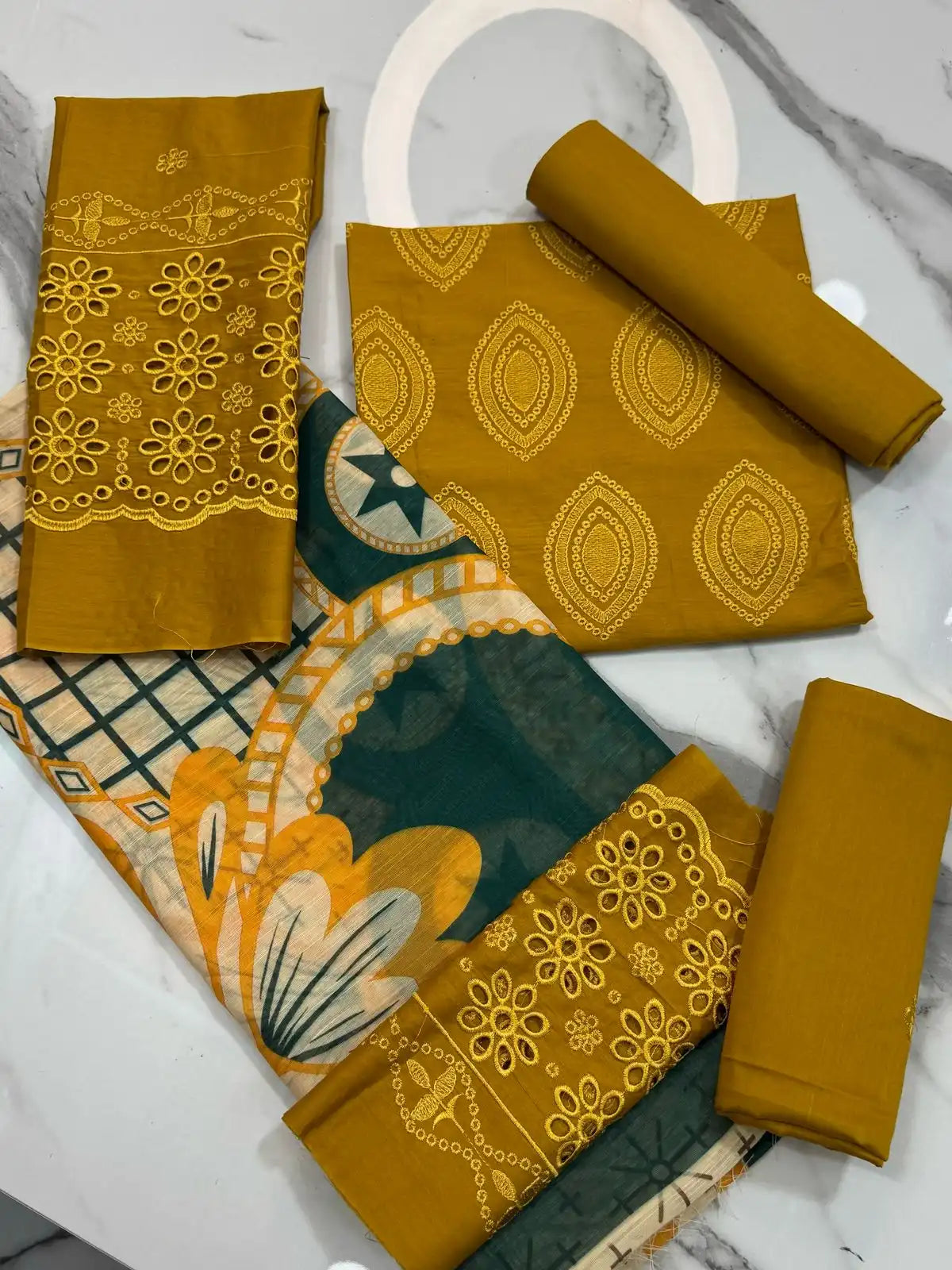 LAAM 4PC EMBROIDERED LAWN