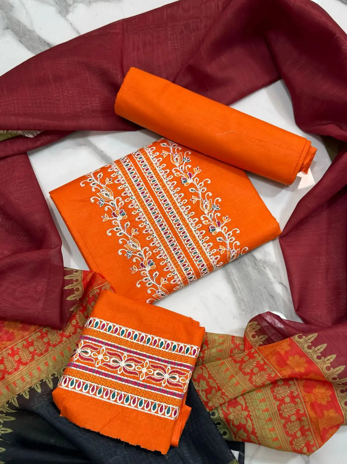 JAZMIN 4PC EMBROIDERED LAWN