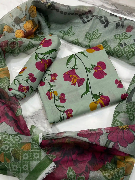 3PC PURE LUXURY LAWN PRINTED