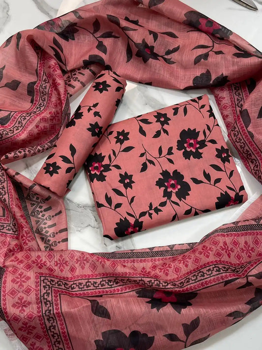 3PC PURE LUXURY LAWN PRINTED