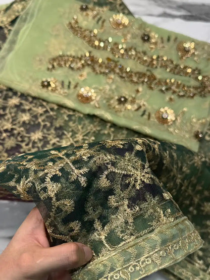 4PC PISTA FANCY HEAVY EMBROIDERY WORK