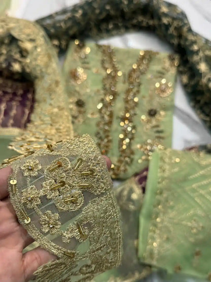 4PC PISTA FANCY HEAVY EMBROIDERY WORK