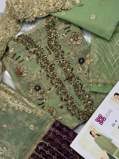 4PC PISTA FANCY HEAVY EMBROIDERY WORK