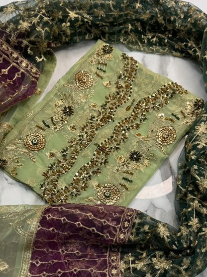 4PC PISTA FANCY HEAVY EMBROIDERY WORK