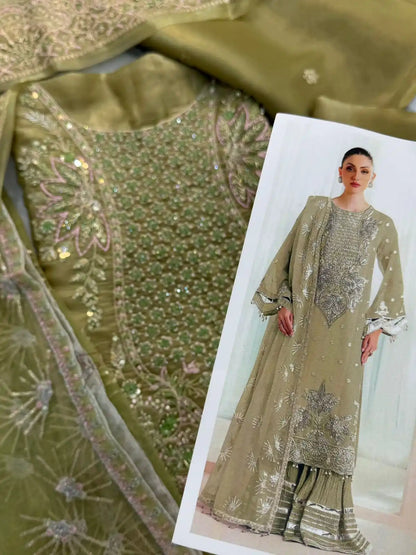 4PC SHEESHA SILK FANCY HEAVY EMBROIDERY WORK