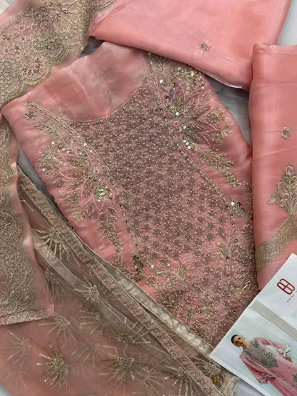 4PC SHEESHA SILK FANCY HEAVY EMBROIDERY WORK