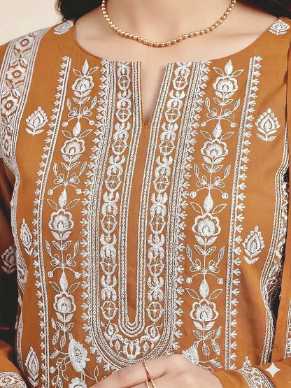 3PC PURE. LAWN .HEAVY EMBROIDERED