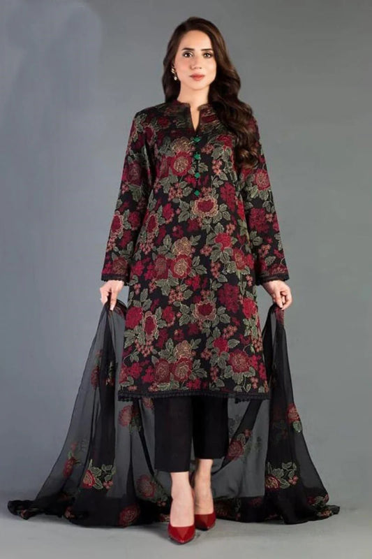 BAREEZE 4PC EMBROIDERED LAWN