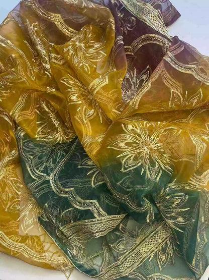 4PC MEHNDI BRANDED FANCY SUIT FULLY EMBROIDERED WORK